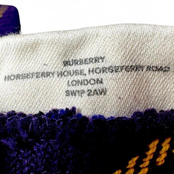 Burberry London Supernova purple plaid cotton large shopper tote bag - Picture 3 of 6